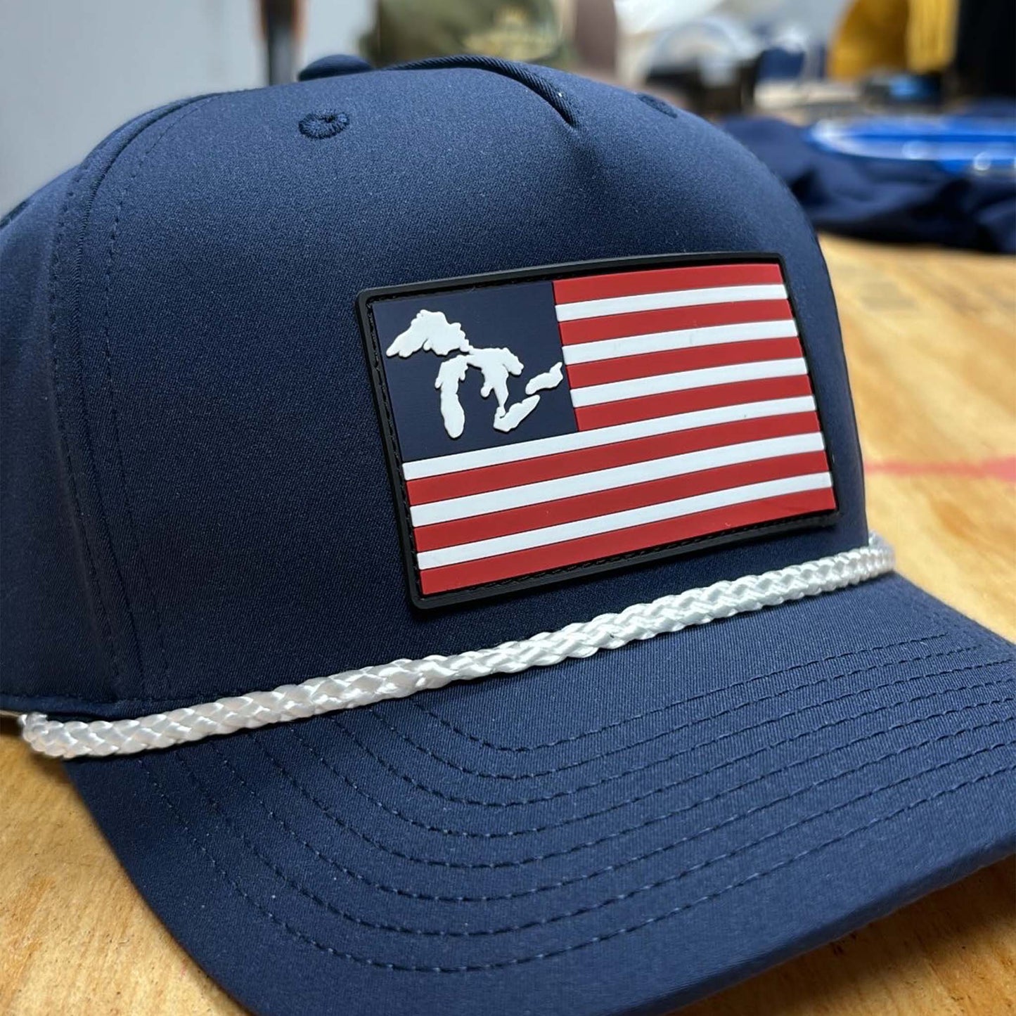 Great Lakes American Flag Rope Hat