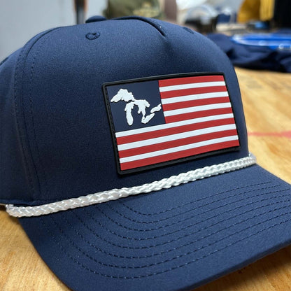 Great Lakes American Flag Rope Hat