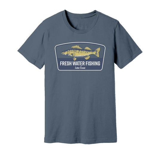 Fresh Water Fishing - Unisex Lightweight Jersey Tee