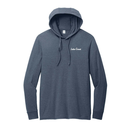 Great Lakes American Flag triblend long sleeve hooded tee